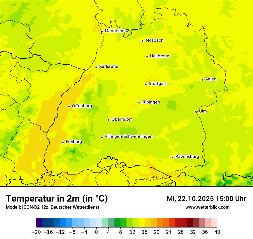Modellkarten Temperatur