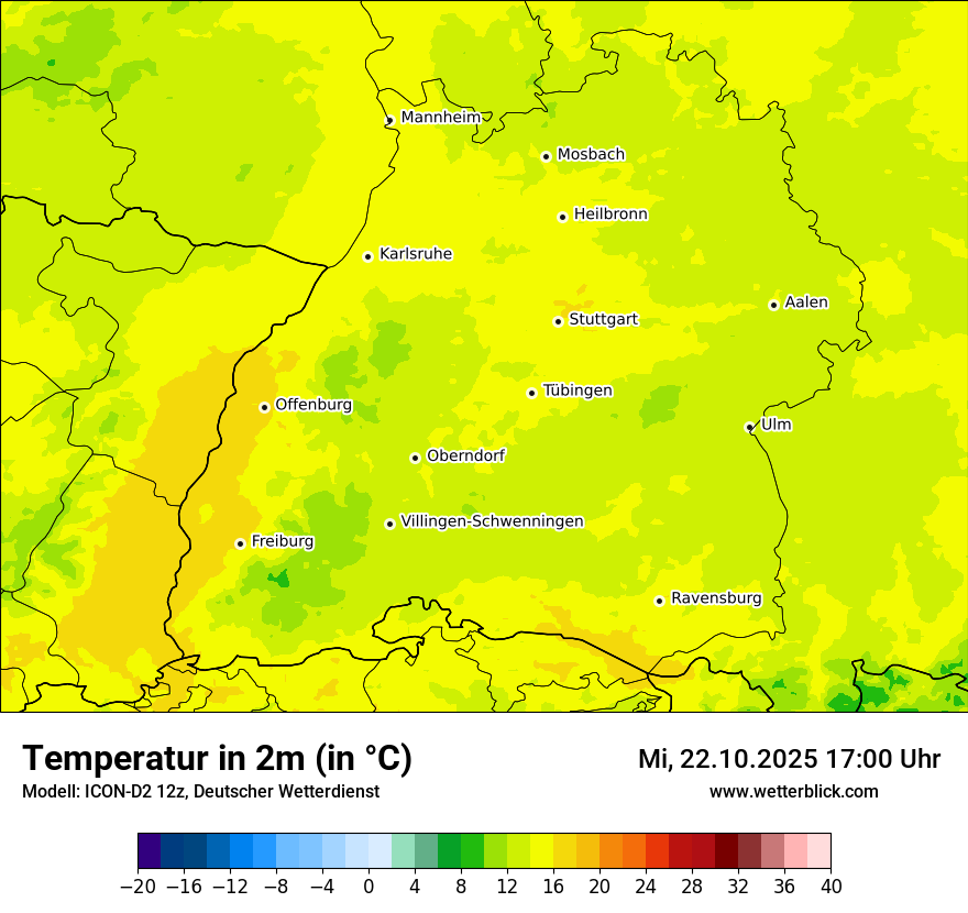 Modellkarten Temperatur