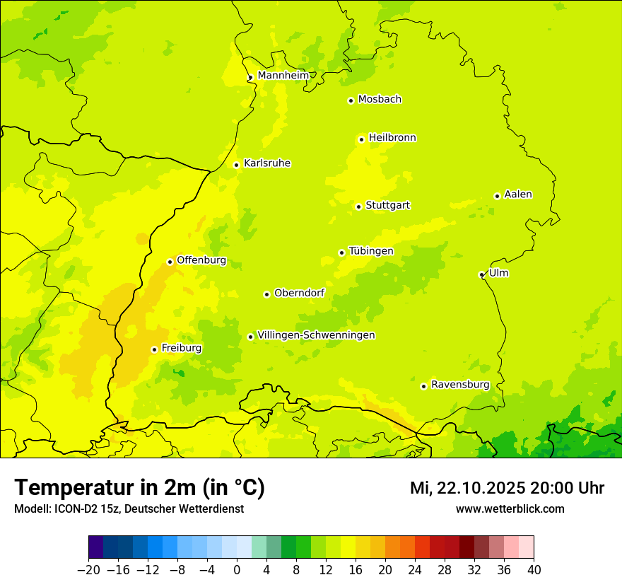 Modellkarten Temperatur