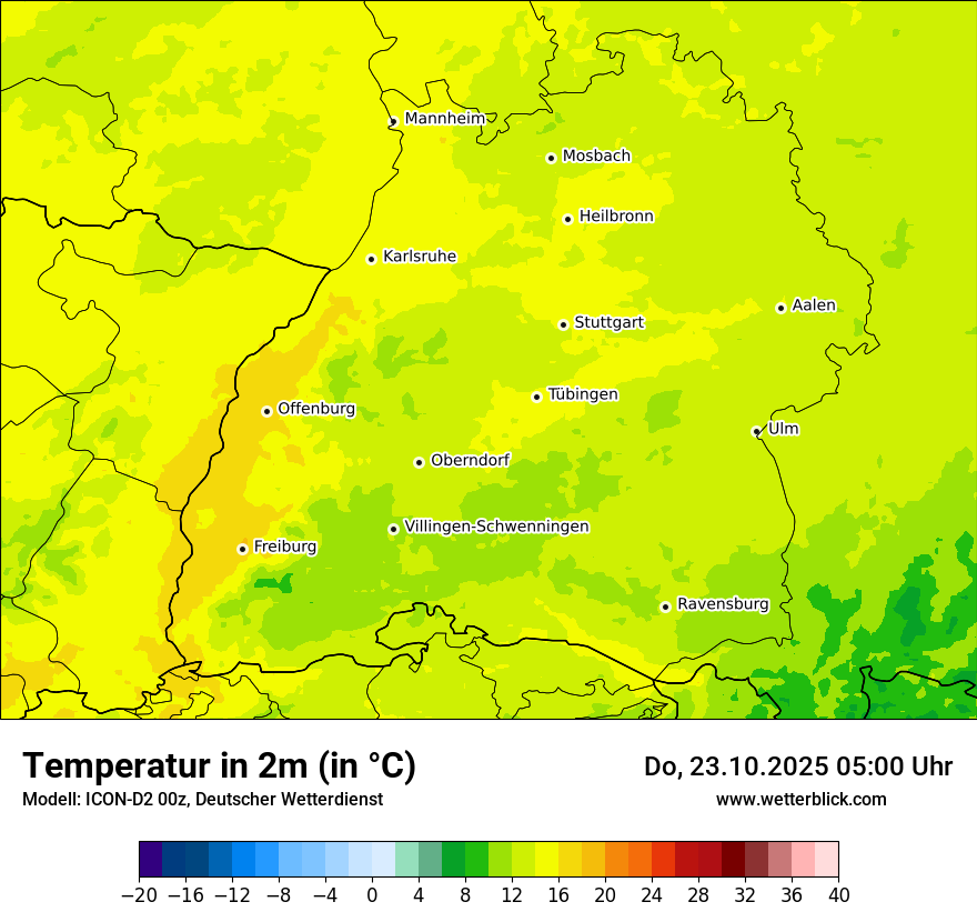 Modellkarten Temperatur