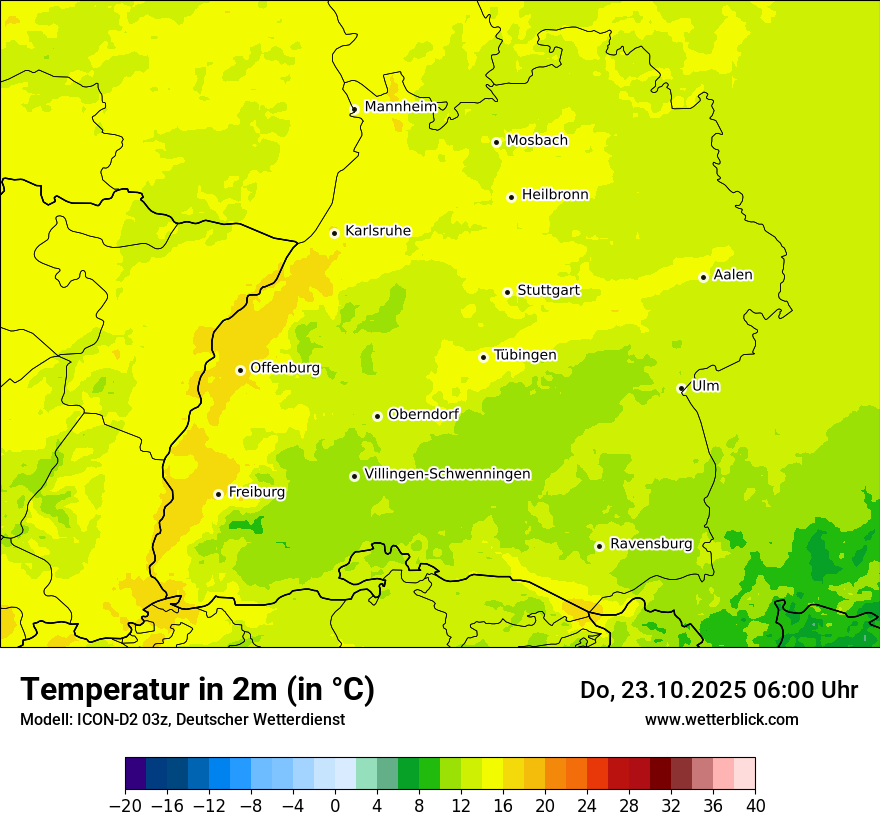 Modellkarten Temperatur