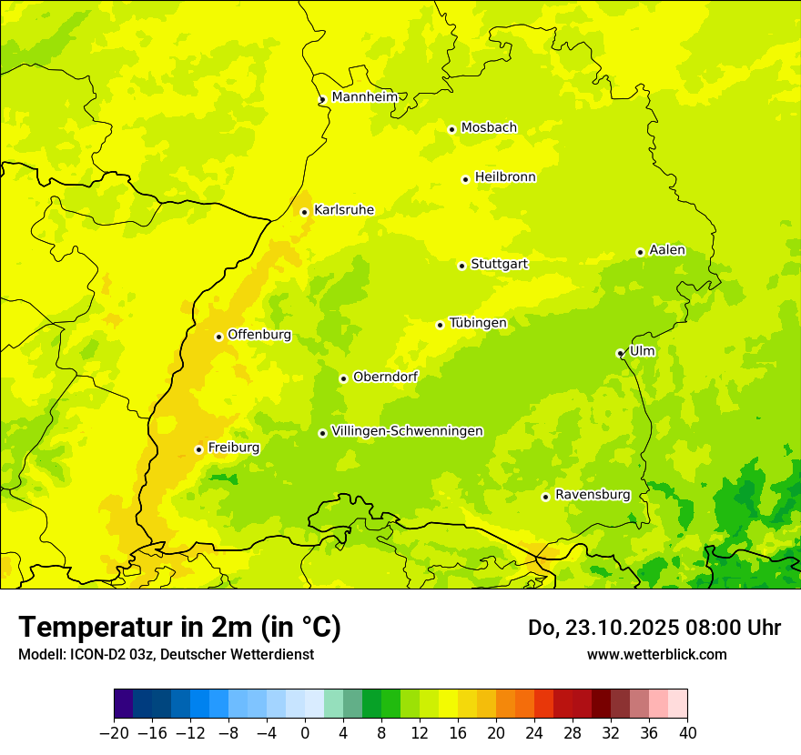 Modellkarten Temperatur