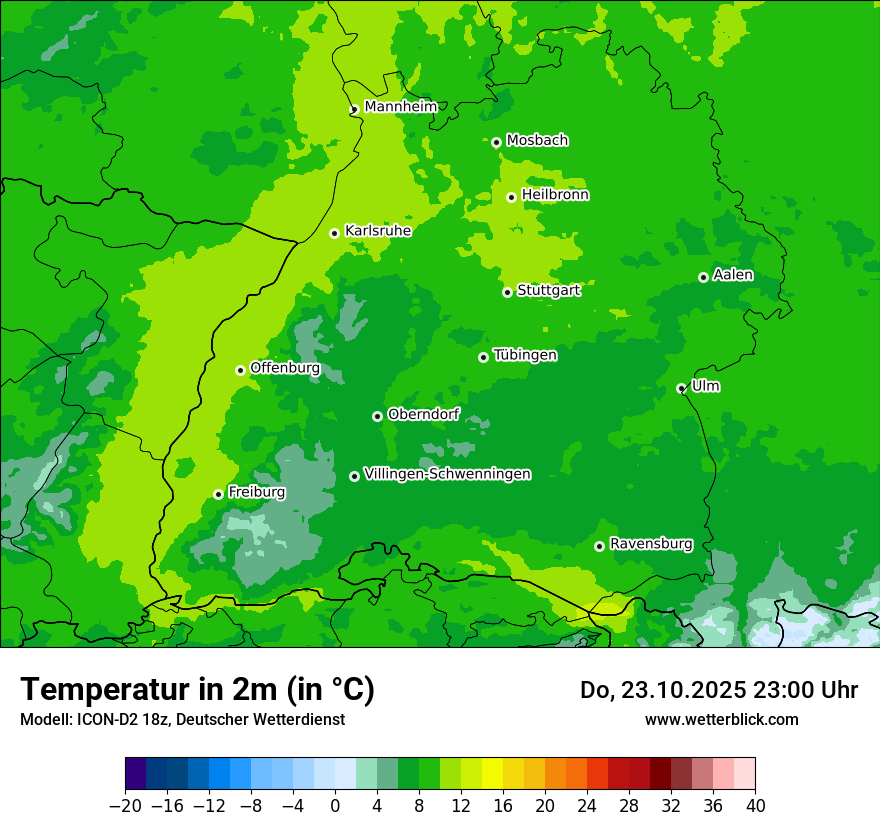 Modellkarten Temperatur
