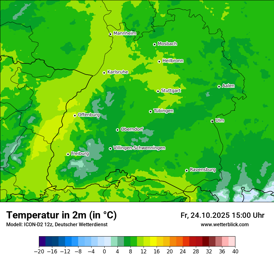 Modellkarten Temperatur