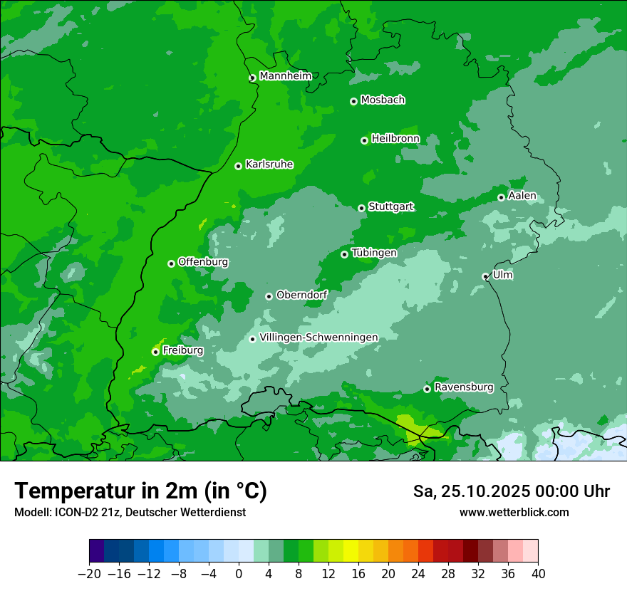 Modellkarten Temperatur Modellkarten Temperatur