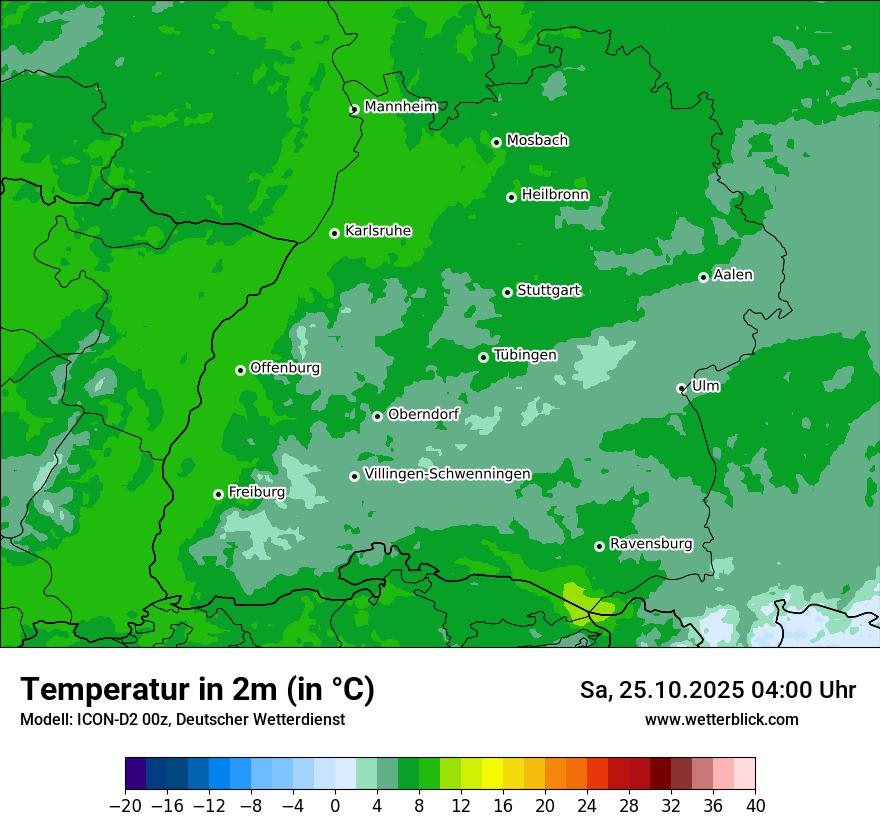 Modellkarten Temperatur Modellkarten Temperatur