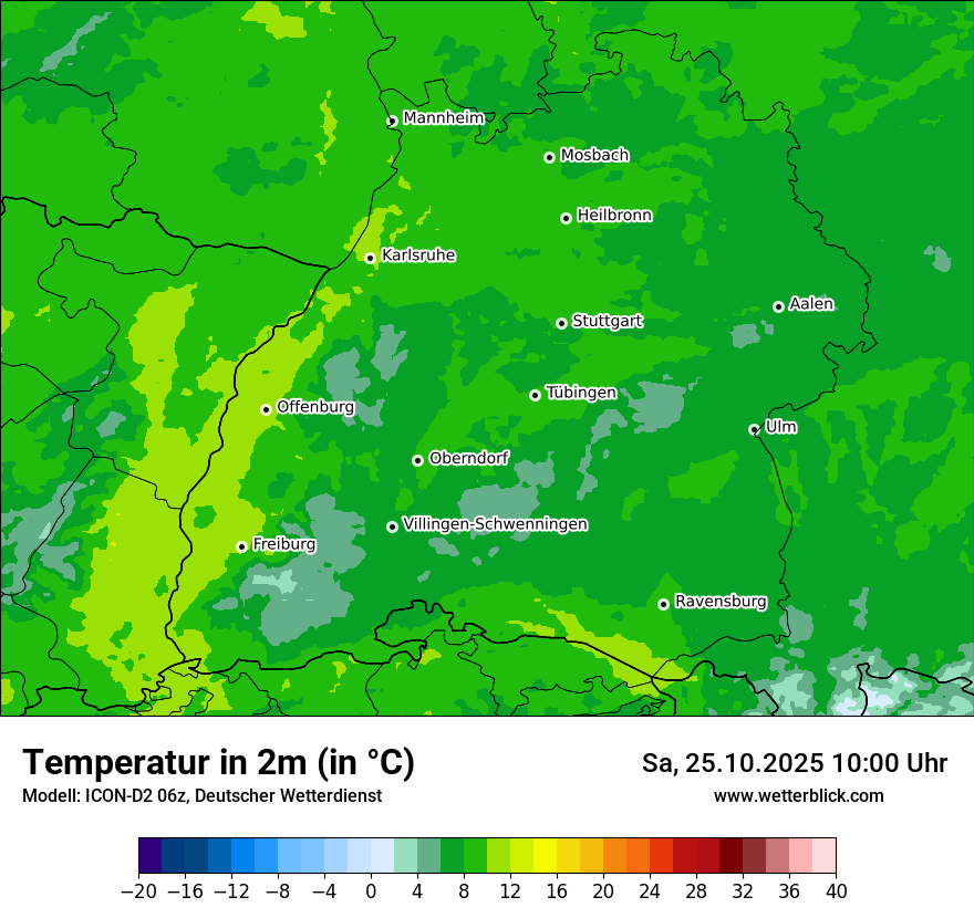 Modellkarten Temperatur Modellkarten Temperatur