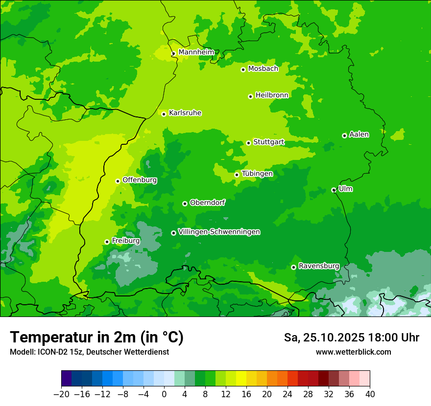 Modellkarten Temperatur Modellkarten Temperatur