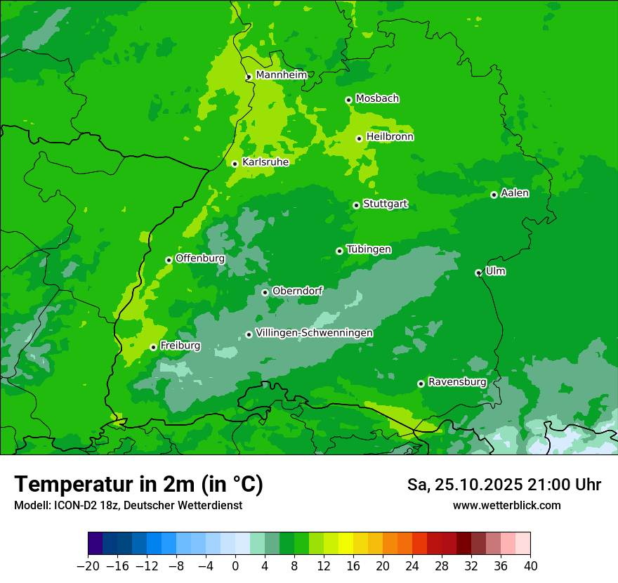 Modellkarten Temperatur Modellkarten Temperatur