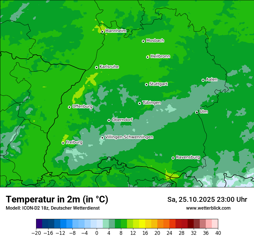 Modellkarten Temperatur Modellkarten Temperatur