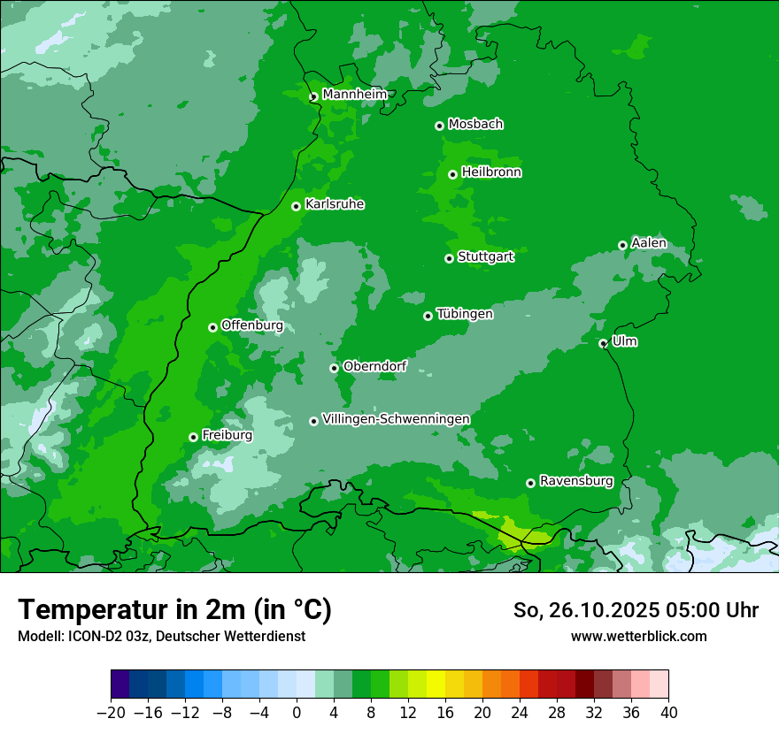 Modellkarten Temperatur Modellkarten Temperatur