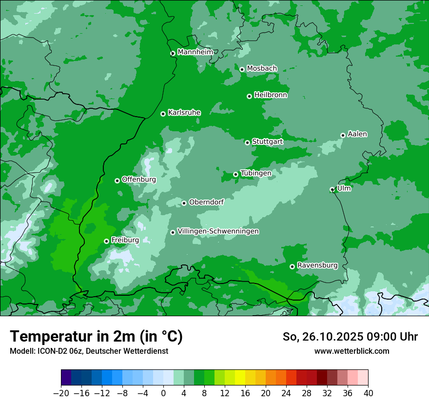 Modellkarten Temperatur Modellkarten Temperatur