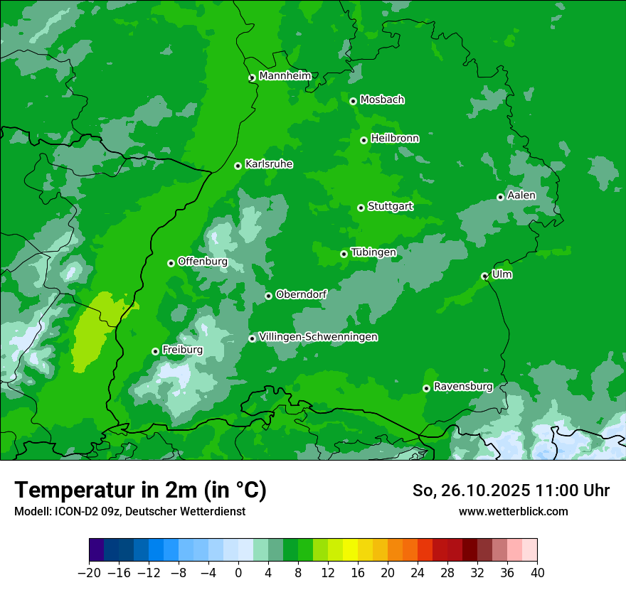Modellkarten Temperatur Modellkarten Temperatur