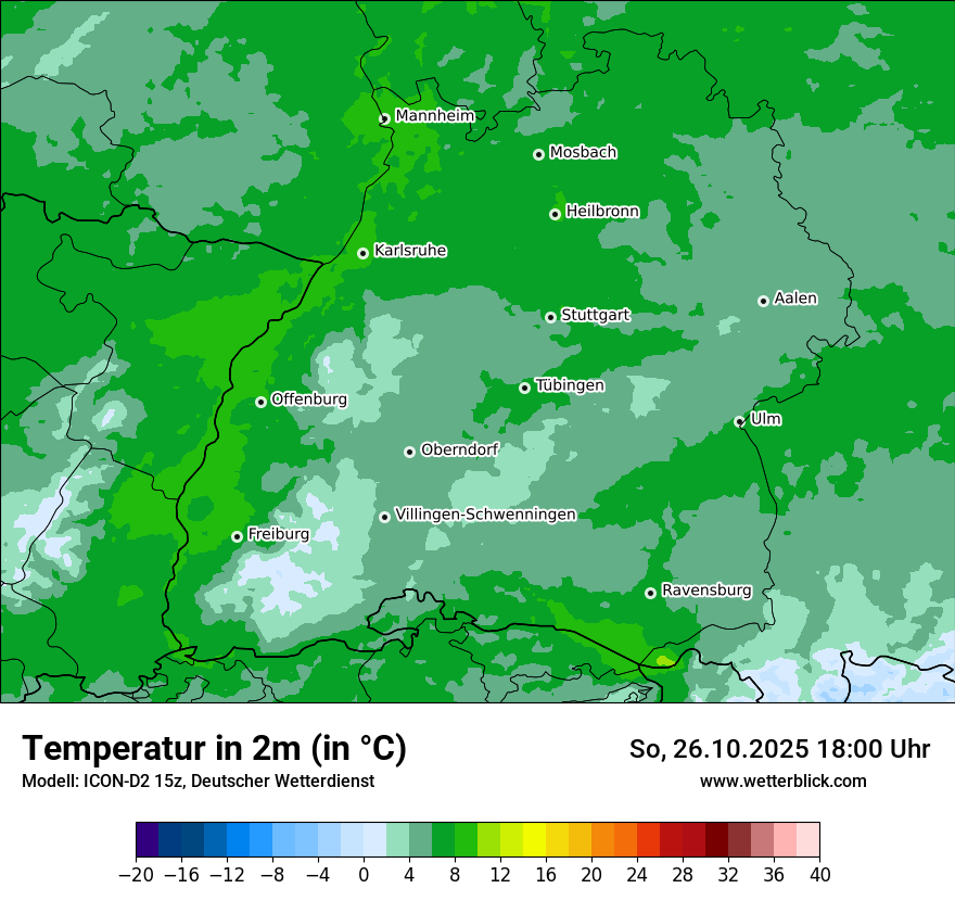 Modellkarten Temperatur Modellkarten Temperatur
