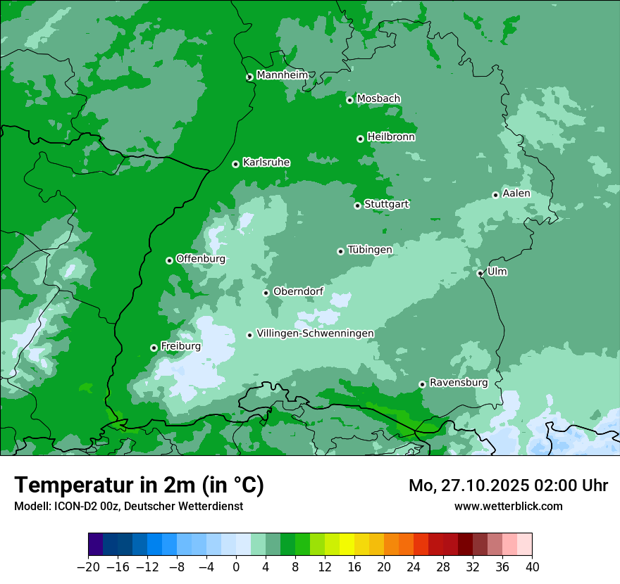 Modellkarten Temperatur Modellkarten Temperatur