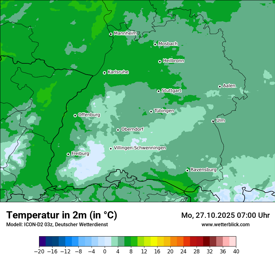 Modellkarten Temperatur Modellkarten Temperatur