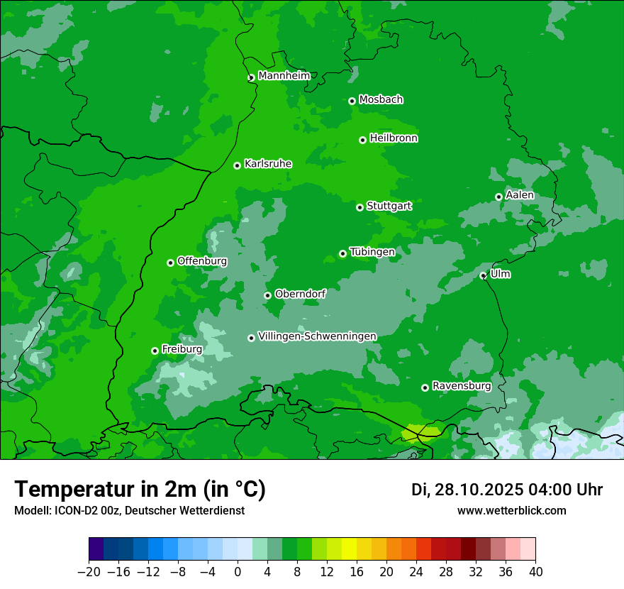 Modellkarten Temperatur Modellkarten Temperatur
