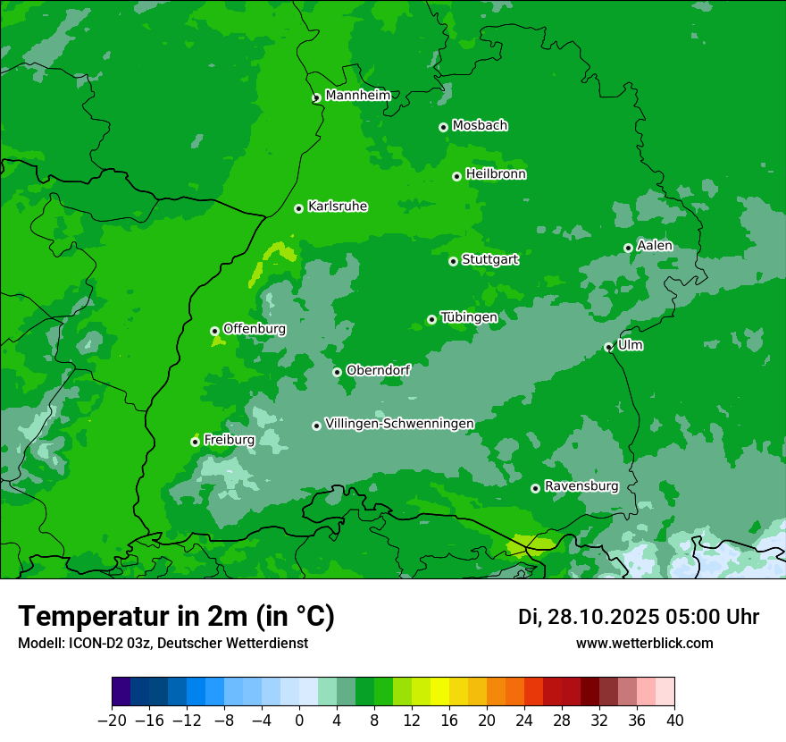 Modellkarten Temperatur Modellkarten Temperatur