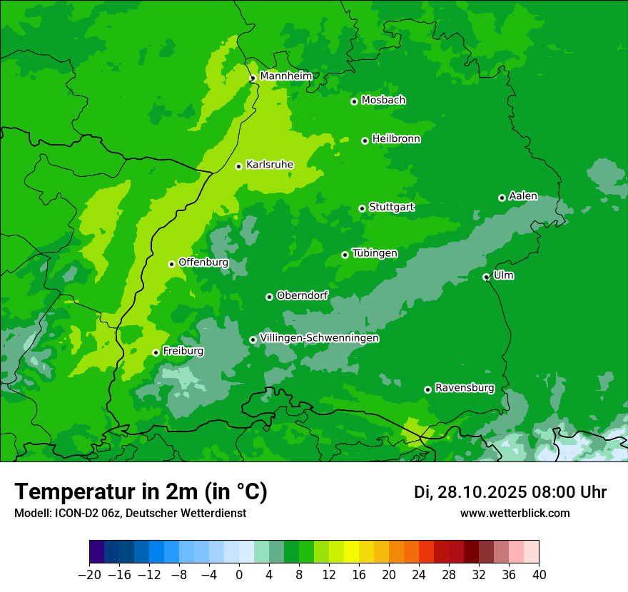 Modellkarten Temperatur Modellkarten Temperatur