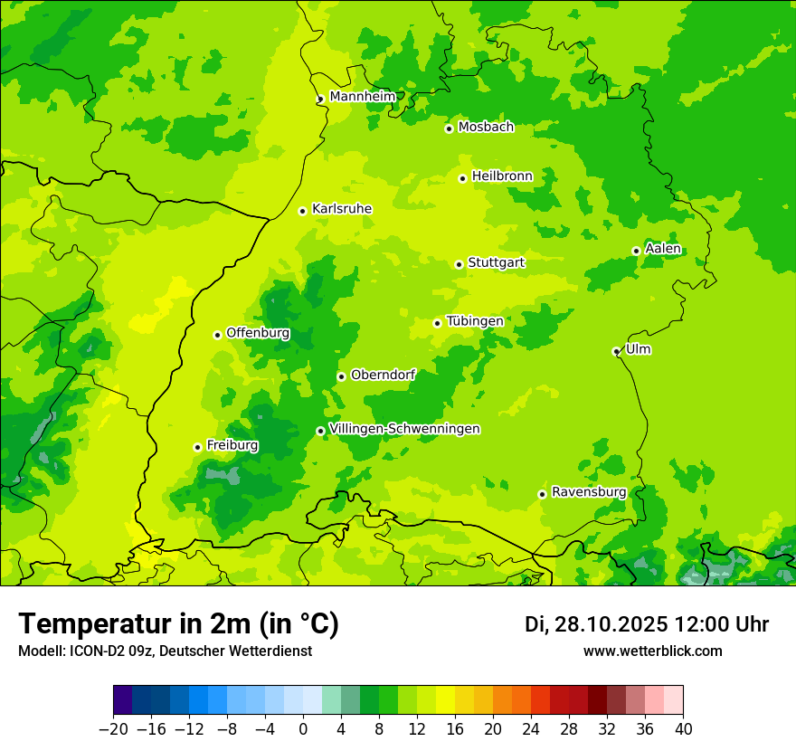 Modellkarten Temperatur Modellkarten Temperatur