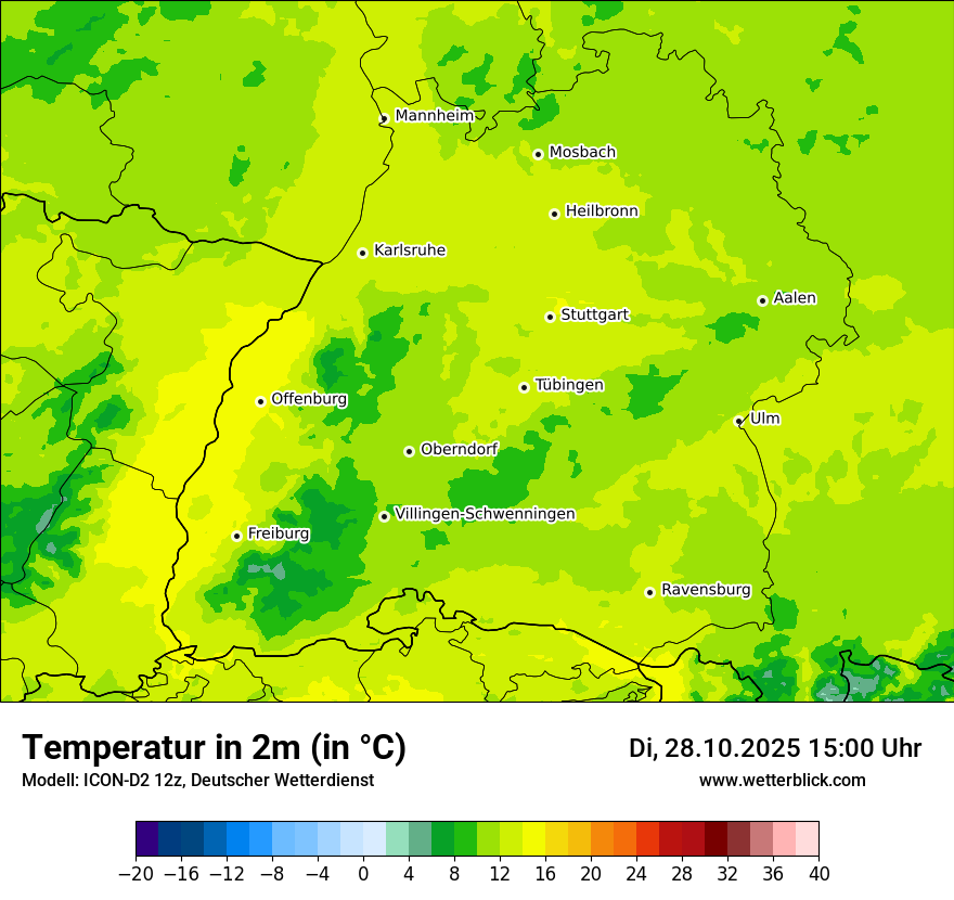 Modellkarten Temperatur Modellkarten Temperatur