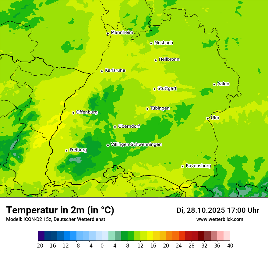 Modellkarten Temperatur Modellkarten Temperatur