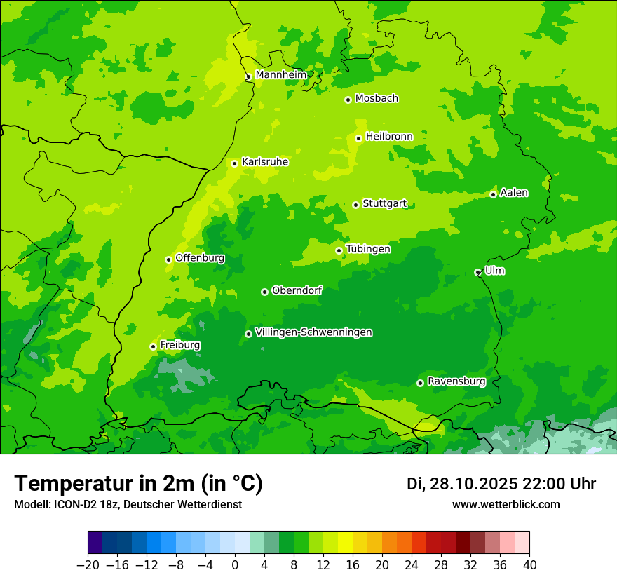 Modellkarten Temperatur Modellkarten Temperatur