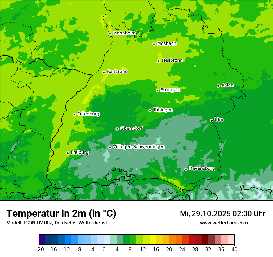 Modellkarten Temperatur Modellkarten Temperatur
