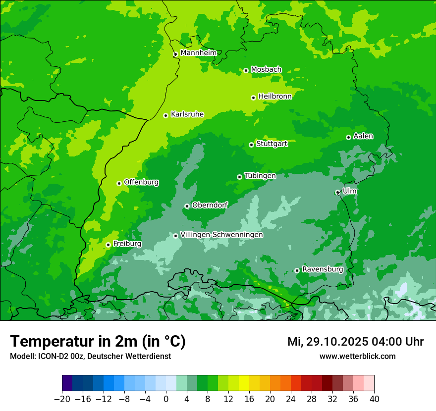 Modellkarten Temperatur Modellkarten Temperatur