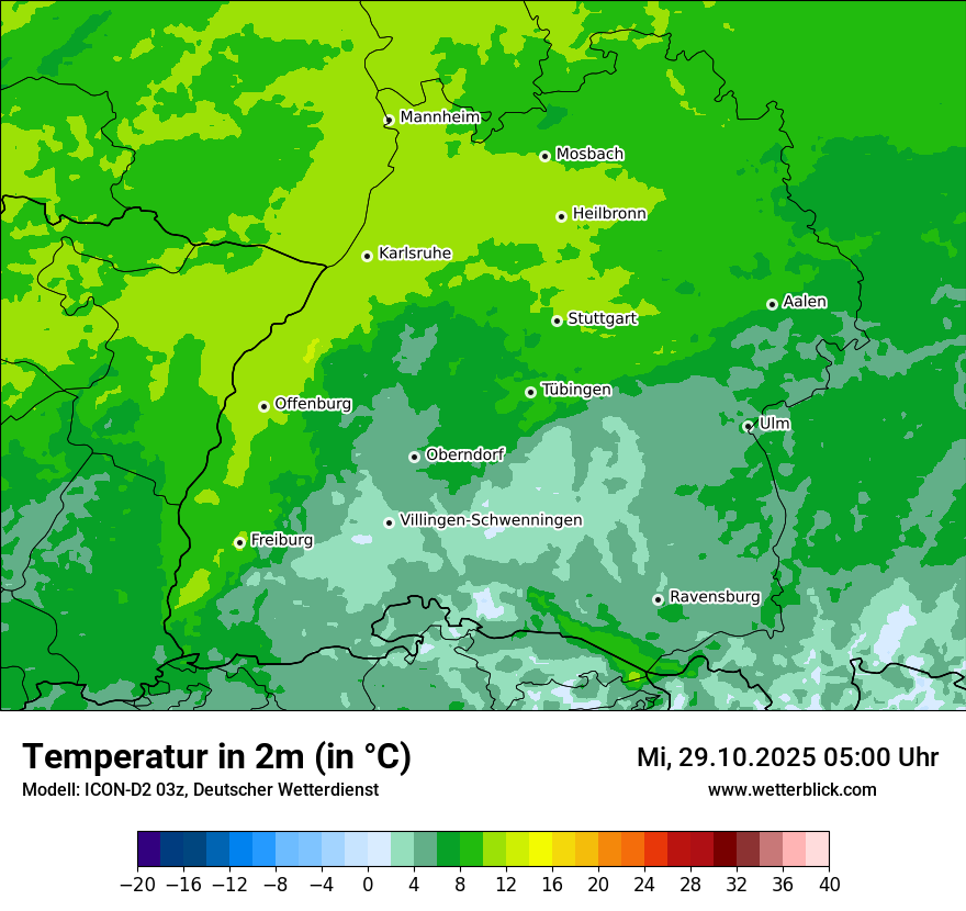 Modellkarten Temperatur Modellkarten Temperatur