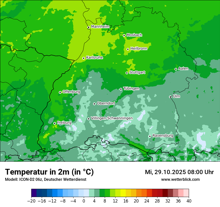 Modellkarten Temperatur Modellkarten Temperatur