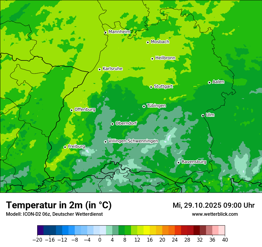 Modellkarten Temperatur Modellkarten Temperatur
