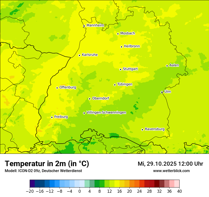 Modellkarten Temperatur Modellkarten Temperatur