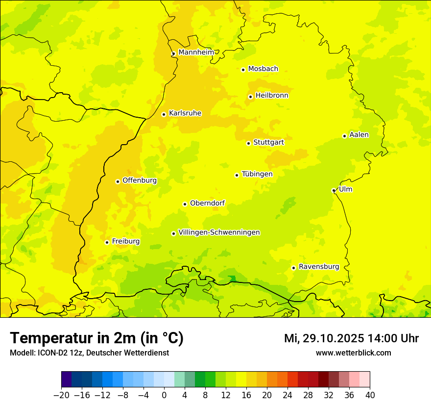 Modellkarten Temperatur Modellkarten Temperatur