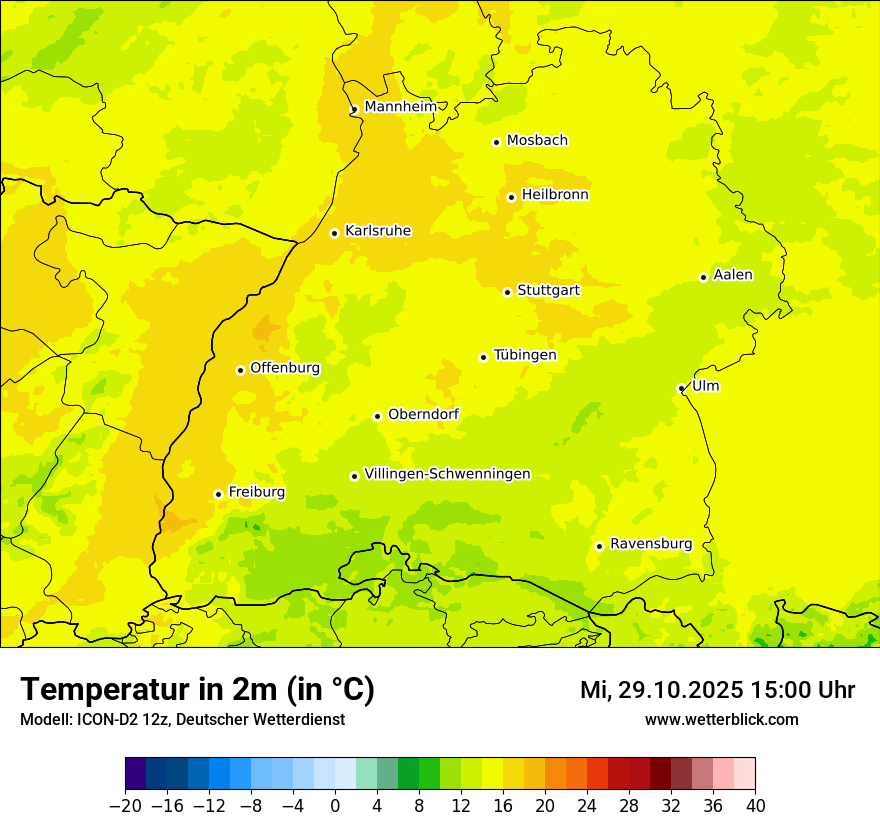 Modellkarten Temperatur Modellkarten Temperatur