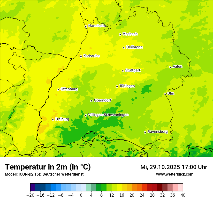 Modellkarten Temperatur Modellkarten Temperatur