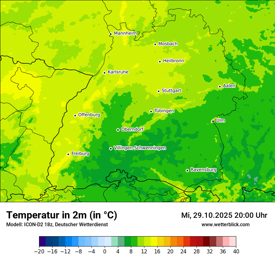 Modellkarten Temperatur Modellkarten Temperatur