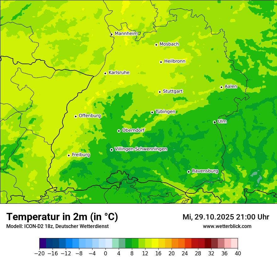 Modellkarten Temperatur Modellkarten Temperatur