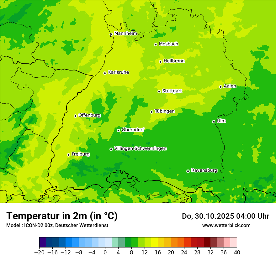 Modellkarten Temperatur Modellkarten Temperatur