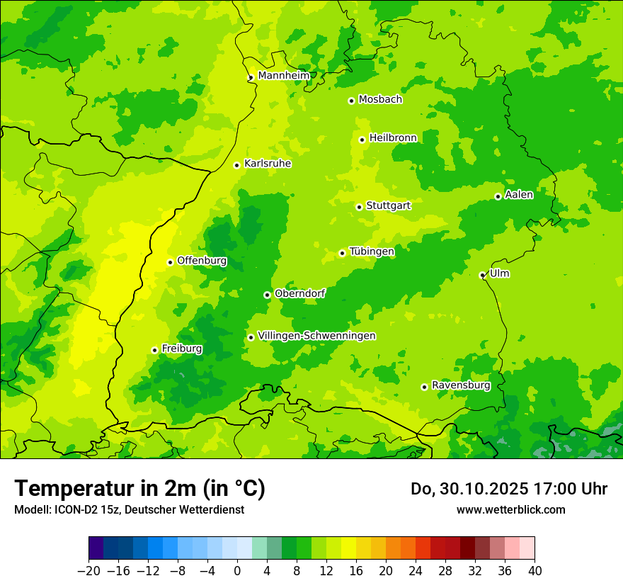 Modellkarten Temperatur Modellkarten Temperatur