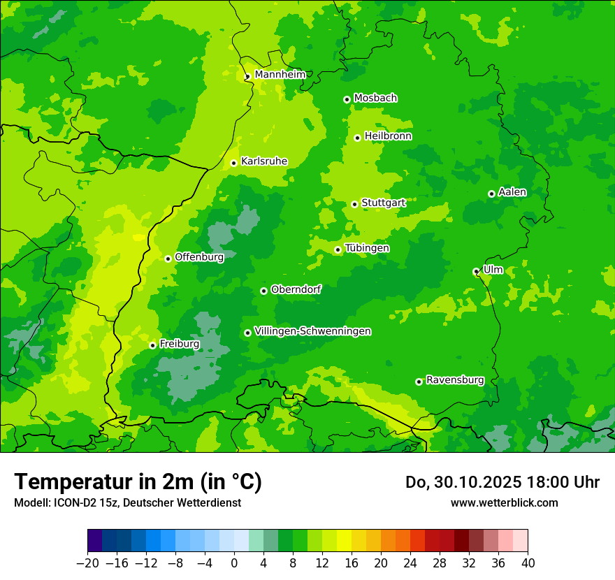 Modellkarten Temperatur Modellkarten Temperatur