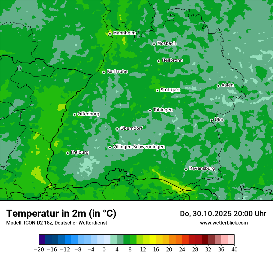 Modellkarten Temperatur Modellkarten Temperatur