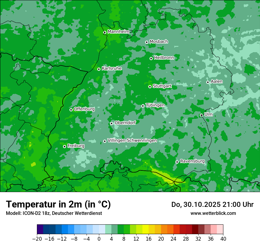 Modellkarten Temperatur Modellkarten Temperatur