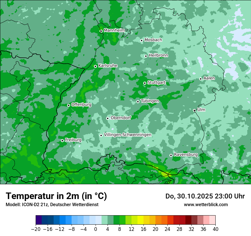 Modellkarten Temperatur Modellkarten Temperatur