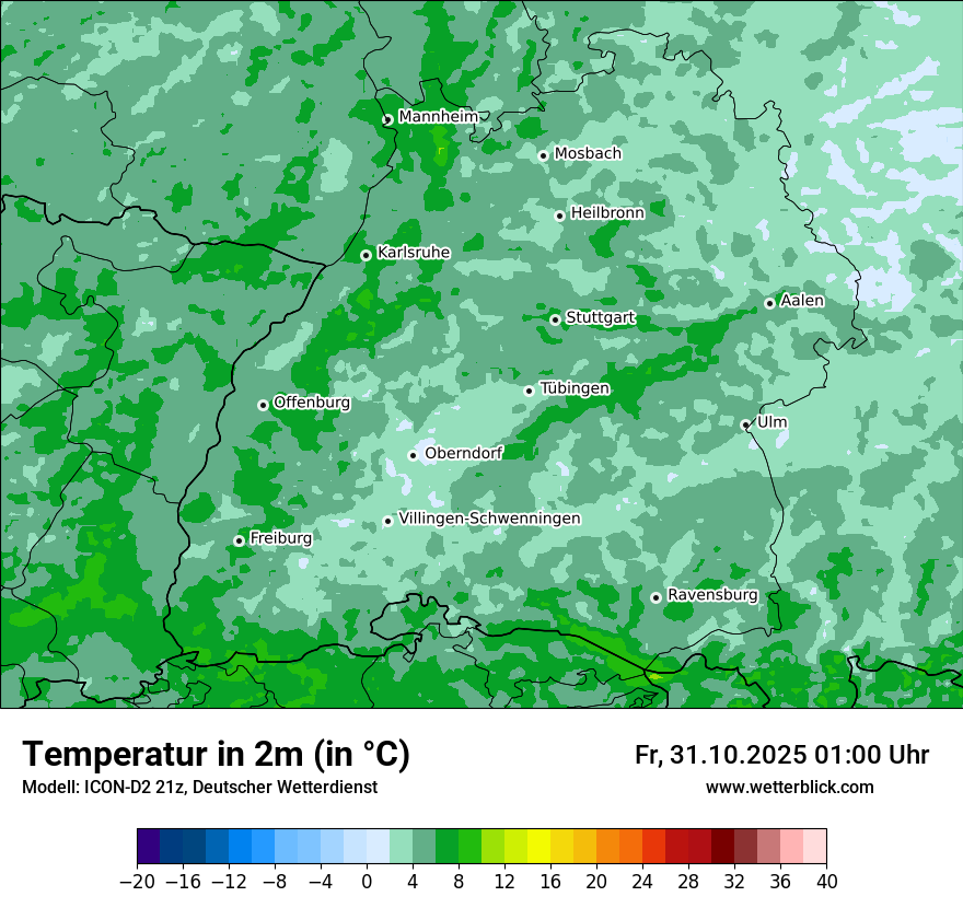 Modellkarten Temperatur Modellkarten Temperatur