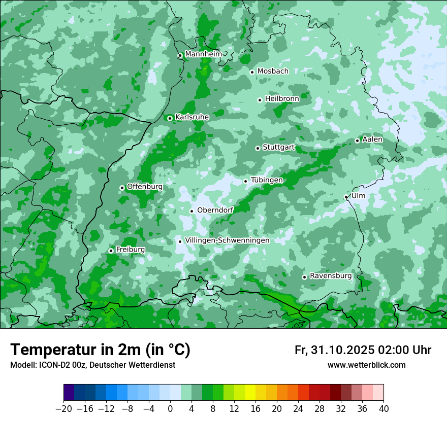 Modellkarten Temperatur Modellkarten Temperatur