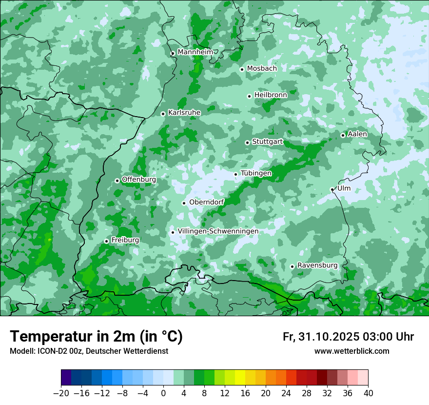 Modellkarten Temperatur Modellkarten Temperatur