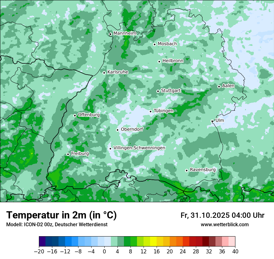 Modellkarten Temperatur Modellkarten Temperatur