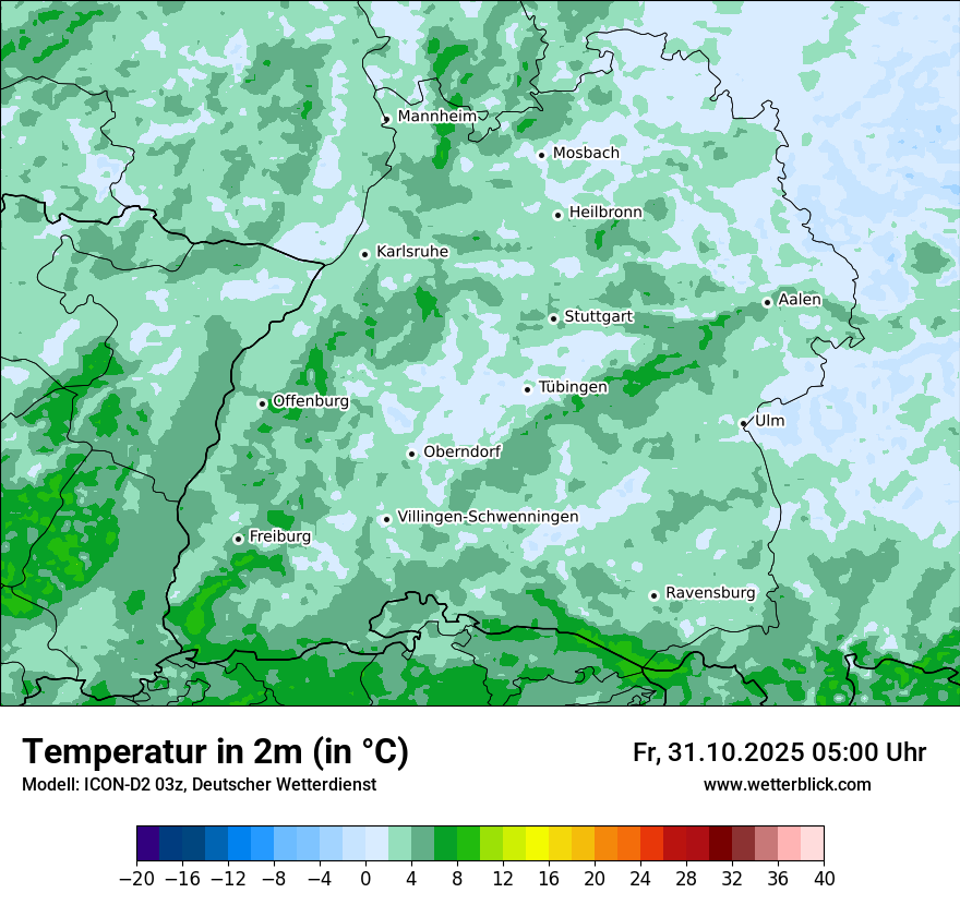 Modellkarten Temperatur Modellkarten Temperatur