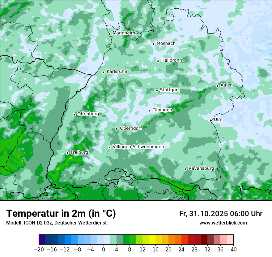 Modellkarten Temperatur Modellkarten Temperatur